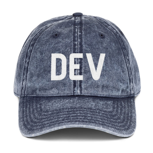Vintage DEV Baseball Cap (Denim Blue)