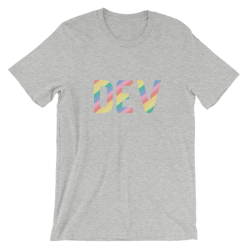 Rainbow DEV Short-Sleeve Straight-Cut T-Shirt (Multiple Colors)