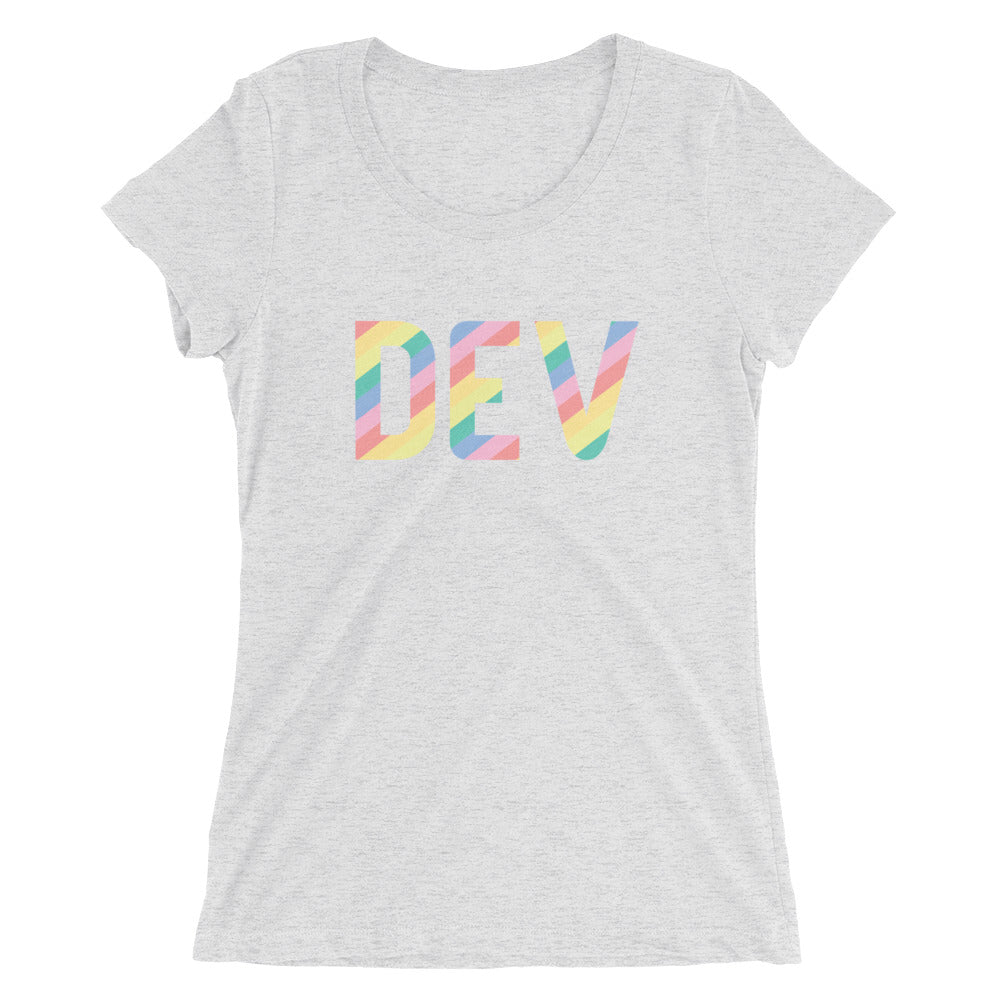 Rainbow DEV Short-Sleeve Fitted T-Shirt (Multiple Colors)