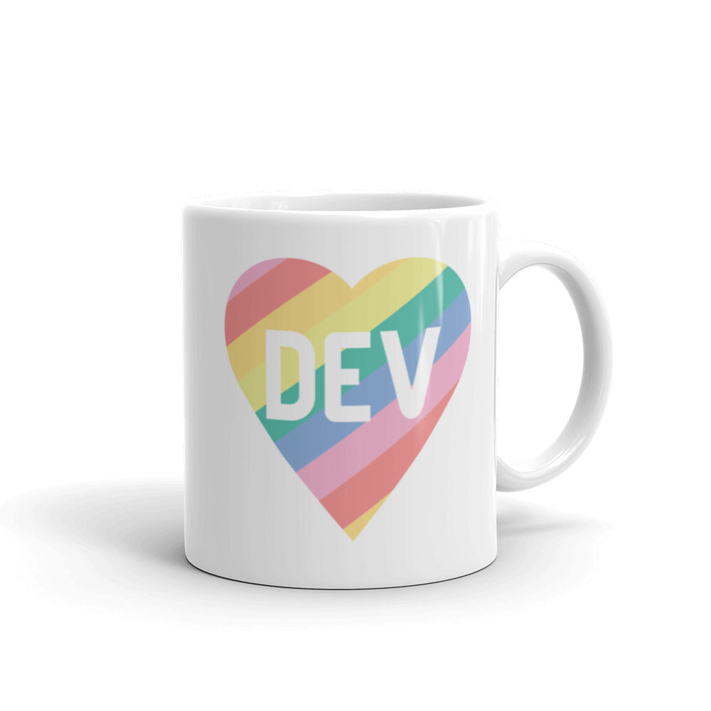 Rainbow Heart Mug