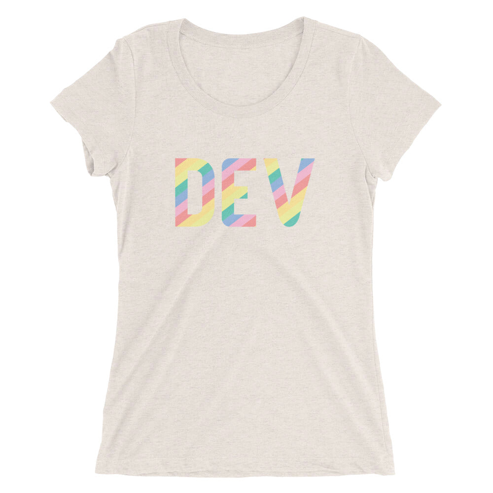 Rainbow DEV Short-Sleeve Fitted T-Shirt (Multiple Colors)