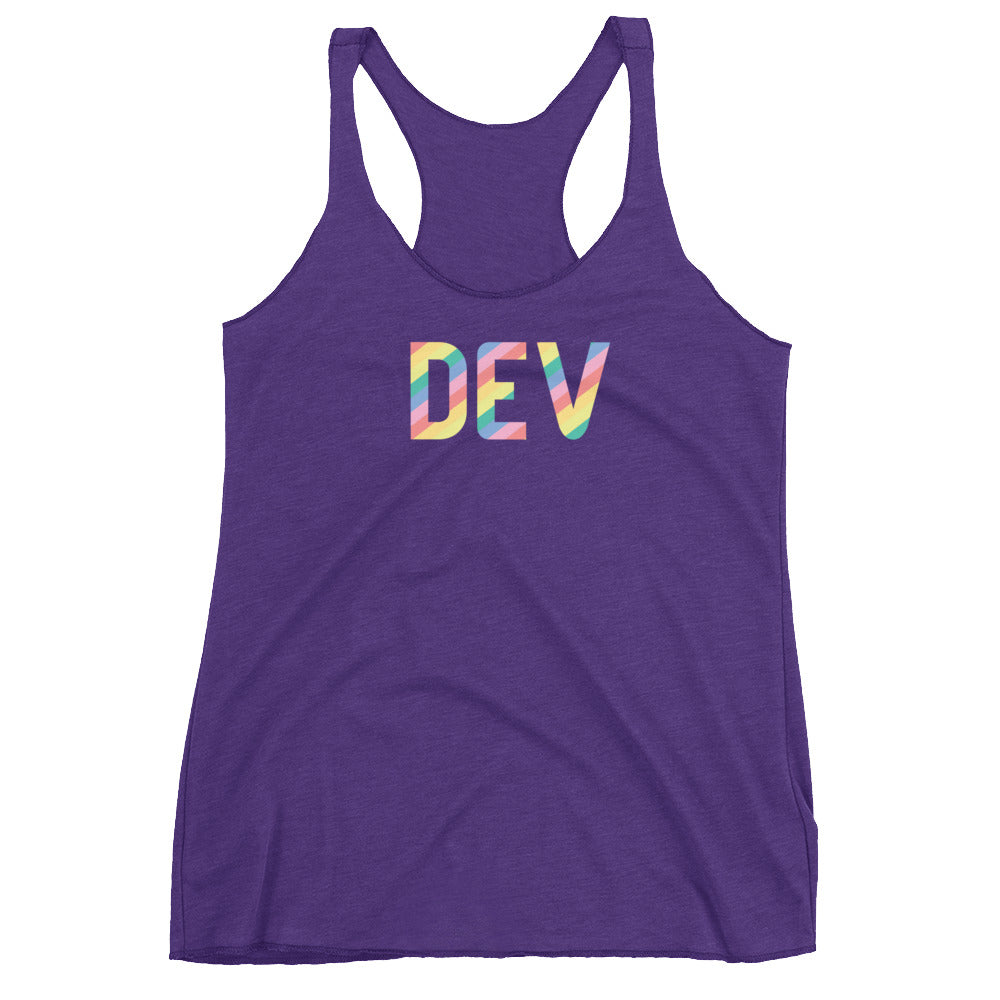 Rainbow DEV Straight-Cut Racerback Tank (Multiple Colors)