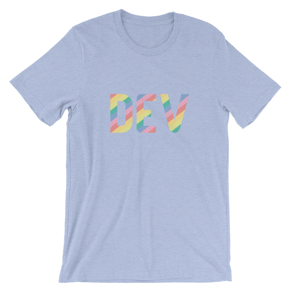 Rainbow DEV Short-Sleeve Straight-Cut T-Shirt (Multiple Colors)