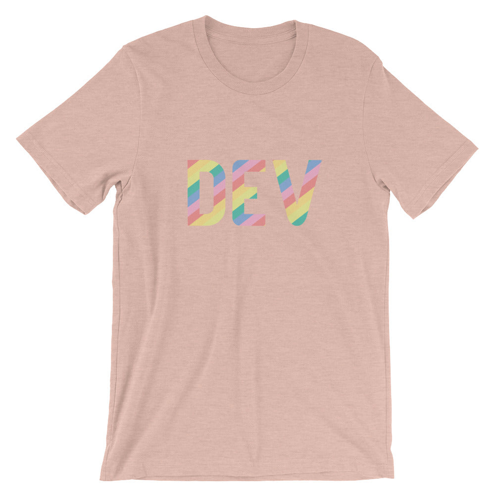 Rainbow DEV Short-Sleeve Straight-Cut T-Shirt (Multiple Colors)
