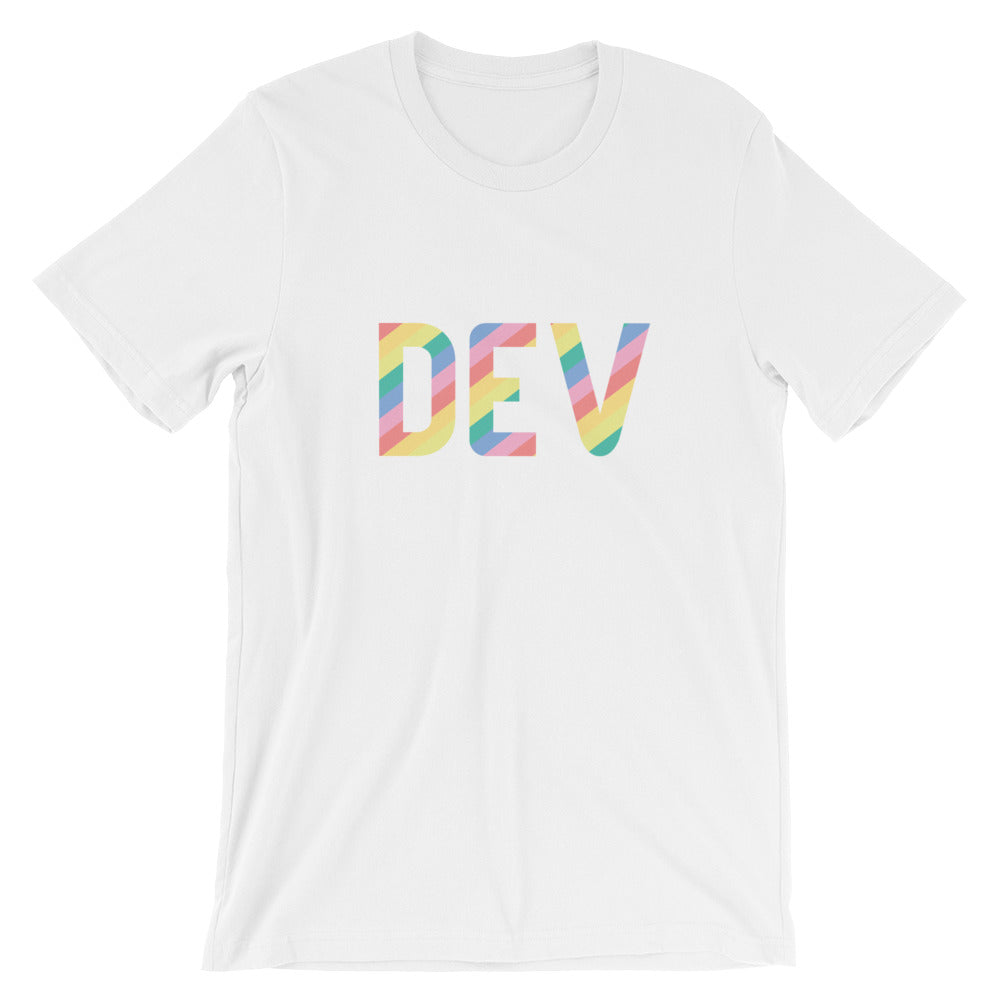 Rainbow DEV Short-Sleeve Straight-Cut T-Shirt (Multiple Colors)