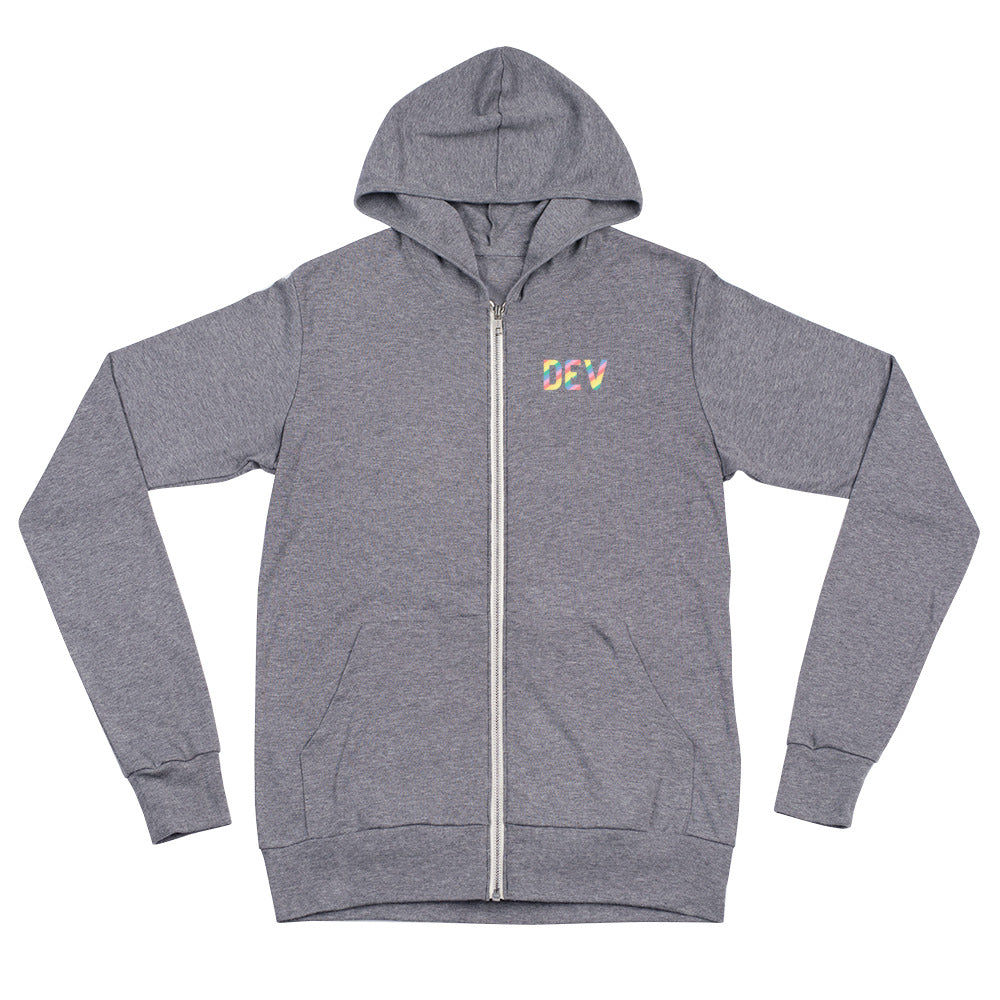 Rainbow DEV Zip-Up Hoodie