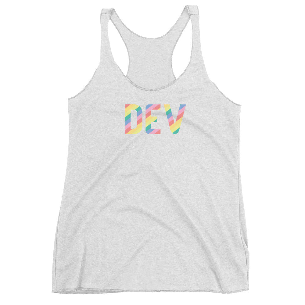 Rainbow DEV Straight-Cut Racerback Tank (Multiple Colors)
