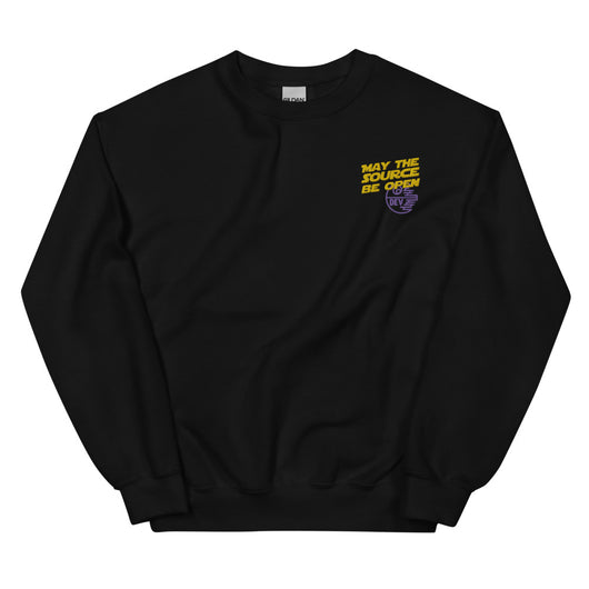 Embroidered May the Source be Open Relaxed-Fit Sweatshirt