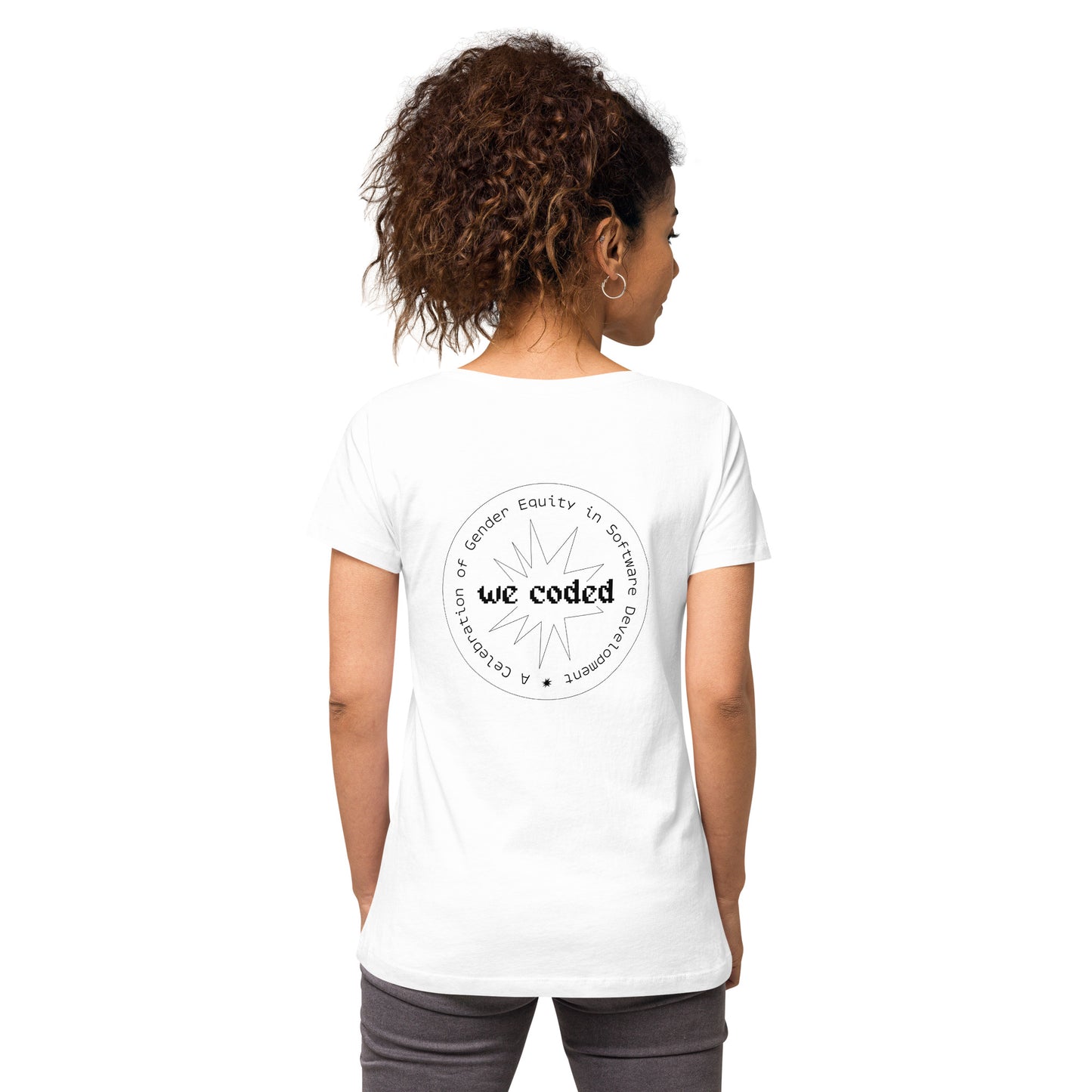 WeCoded 2023 White Fitted T-Shirt