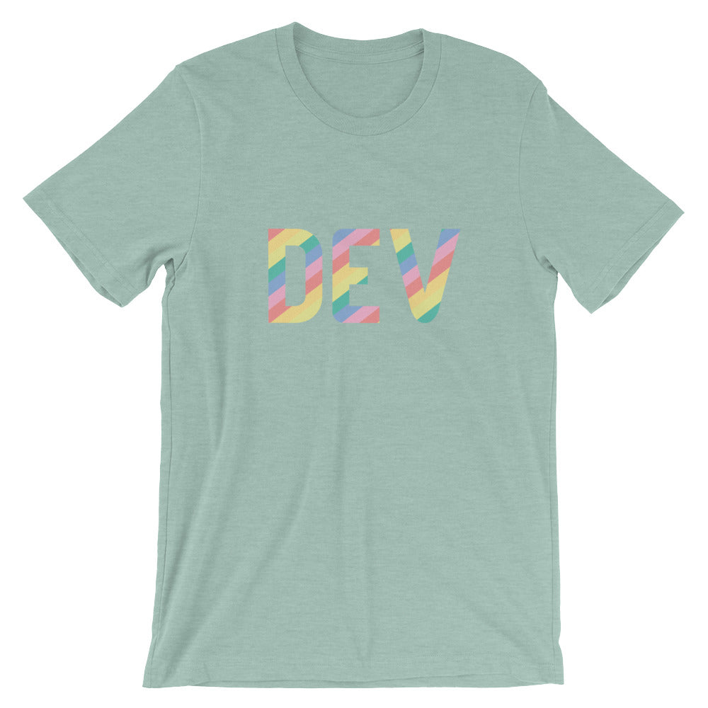 Rainbow DEV Short-Sleeve Straight-Cut T-Shirt (Multiple Colors)