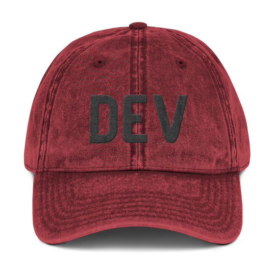Vintage DEV Baseball Cap (Acid Wash Red)