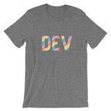 Rainbow DEV Short-Sleeve Straight-Cut T-Shirt (Multiple Colors)