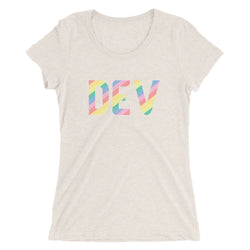 Rainbow DEV Short-Sleeve Fitted T-Shirt (Multiple Colors)