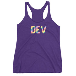 Rainbow DEV Straight-Cut Racerback Tank (Multiple Colors)