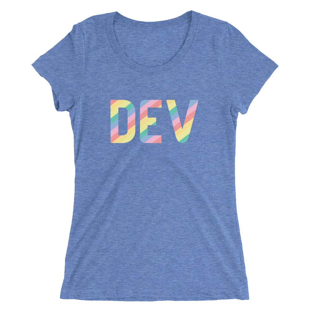Rainbow DEV Short-Sleeve Fitted T-Shirt (Multiple Colors)