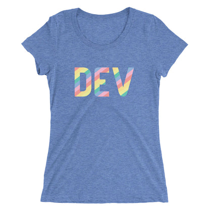 Rainbow DEV Short-Sleeve Fitted T-Shirt (Multiple Colors)
