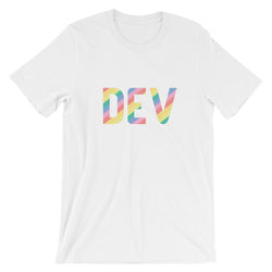 Rainbow DEV Short-Sleeve Straight-Cut T-Shirt (Multiple Colors)