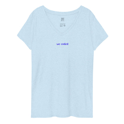 WeCoded 2023 Light Blue Fitted V-Neck Shirt