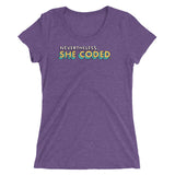 SheCoded Logo Short-Sleeve Fitted T-Shirt